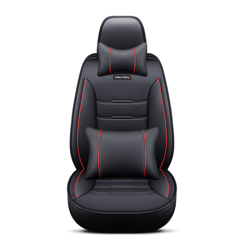 Fundas de asiento de coche negro y rojo Juego completo de lujo en color beige de diseño hermoso