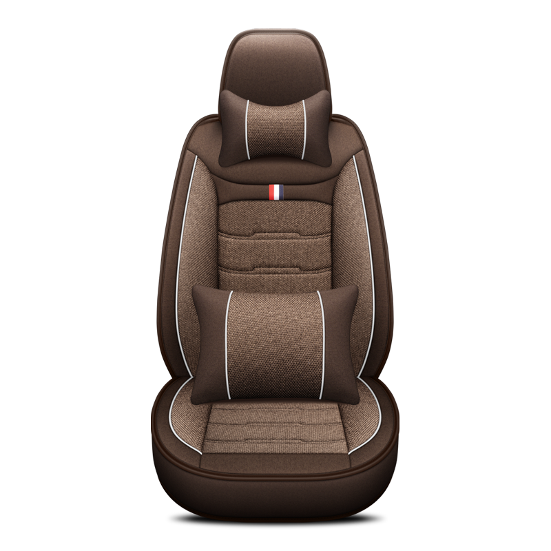 Juego completo de fundas de asiento de coche de cuero gris claro de excelente calidad