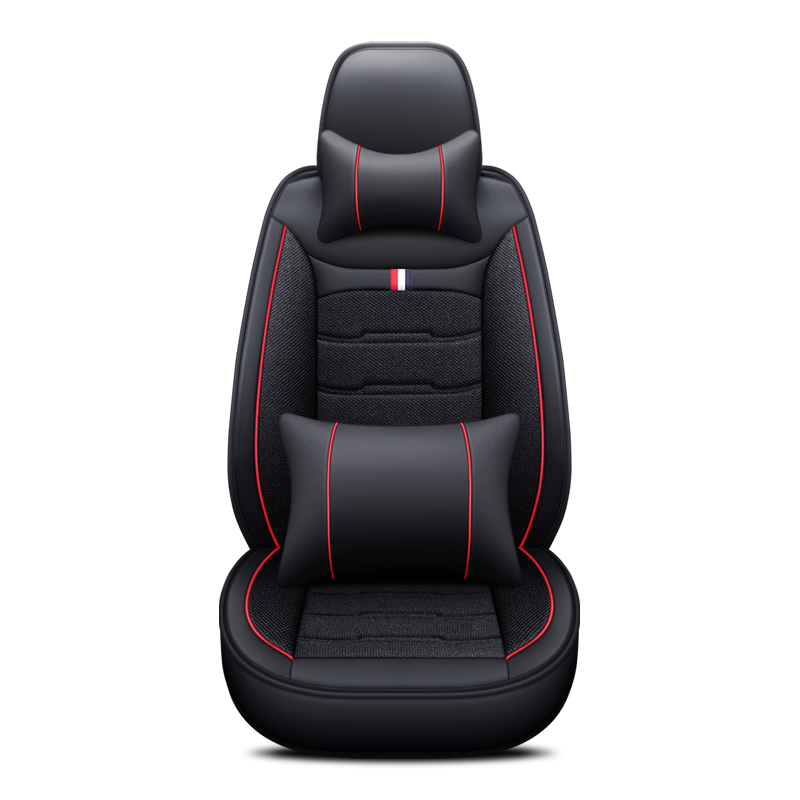 Fundas para asientos delanteros de coche, juego completo de fundas de cuero de lujo para asientos de coche