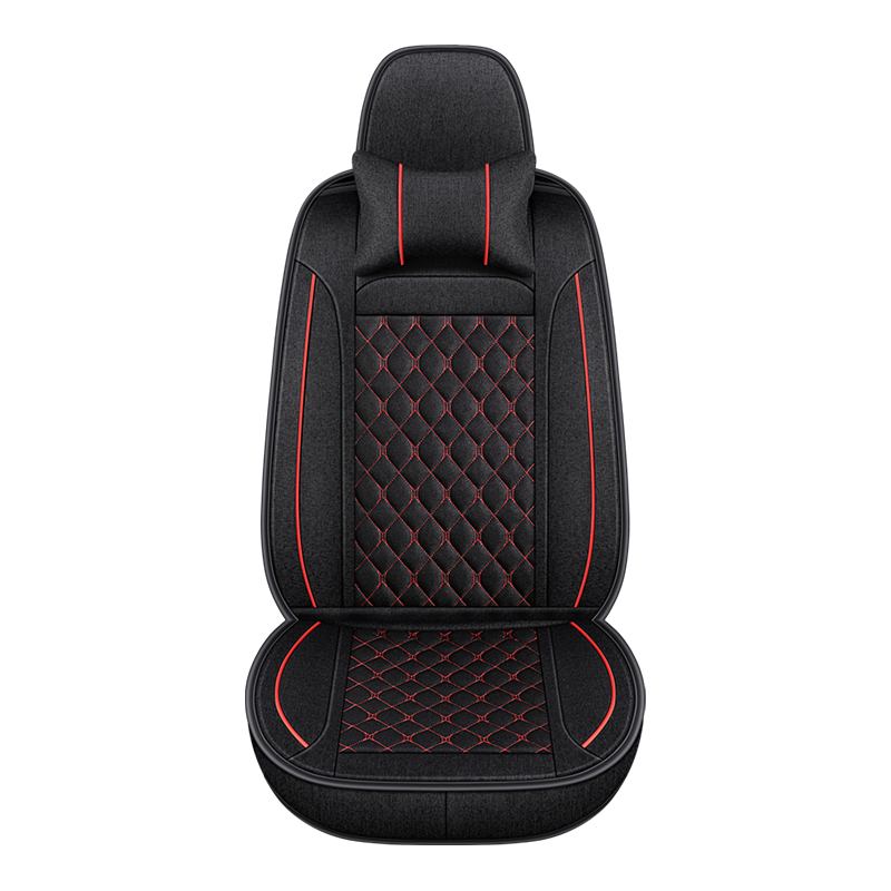 Funda de asiento Universal antideslizante para coche, cobertura total de piel sintética de lujo, se adapta a camioneta SUV con reposacabezas